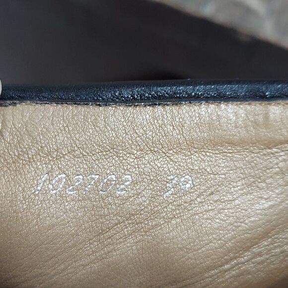 Muxart Black Leather Fold Over Heeled Ankle Booties Sz 39 - Picture 13 of 15